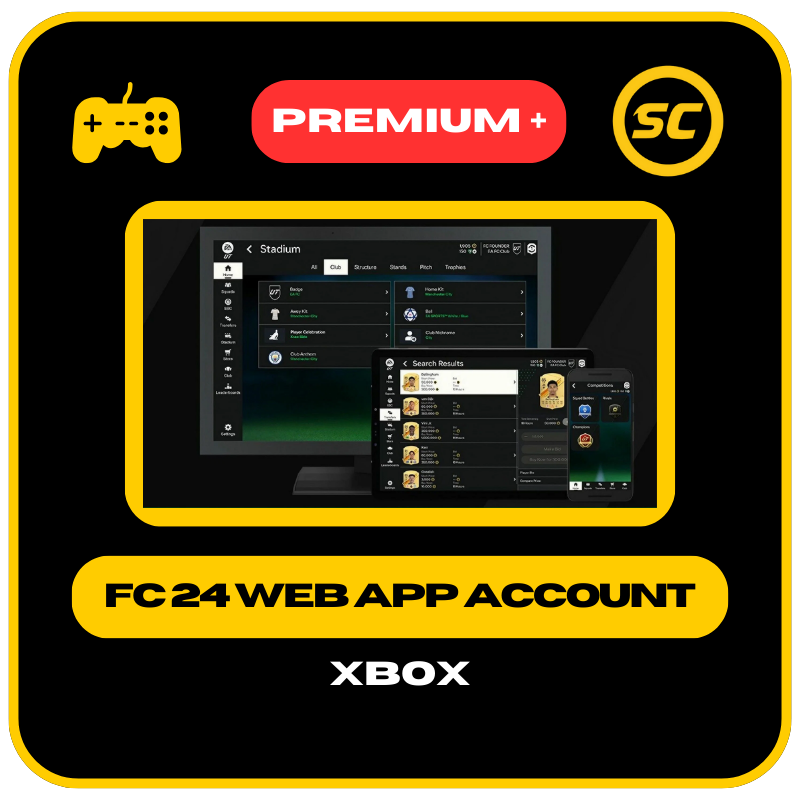 FC 24 - unlocked WebApp account - Xbox One / Xbox Series X / Xbox Series S platform (FUT Champions played and at least 100K match earnings)